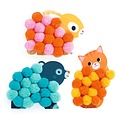 Djeco Djeco | Pompon Collage Animals and Pompon Circles
