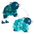 Djeco Djeco | Pompon Collage Animals and Pompon Circles