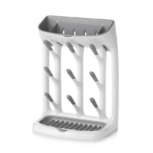 Oxo | Égouttoir compact pour bouteilles et accessoires avec bac de récupération d'eau Gris