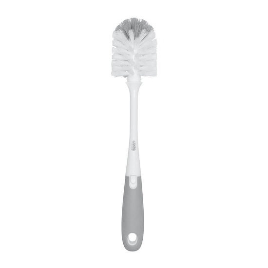 Oxo Oxo | Brosse à biberon avec brosse à tétine/support Blanc/Gris