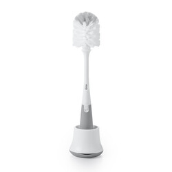 Oxo | Brosse à biberon avec brosse à tétine/support Blanc/Gris