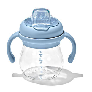 Oxo | Transitions Non-Spill Cup with Soft Spout and Removable Handles, Dusk Blue, 150 ml
