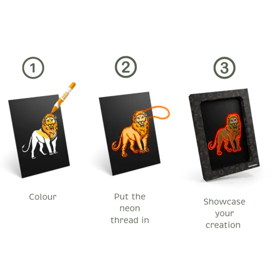 Kidywolf Kidywolf | Kidyneon Kit für leuchtende Wanddekoration Tiere