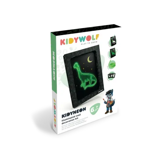 Kidywolf Kidywolf | Kidyneon Kit für leuchtende Wanddekoration Dino