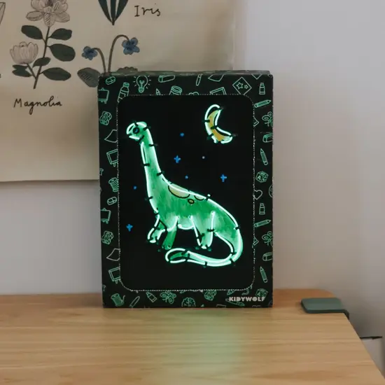 Kidywolf Kidywolf | Kidyneon Kit für leuchtende Wanddekoration Dino