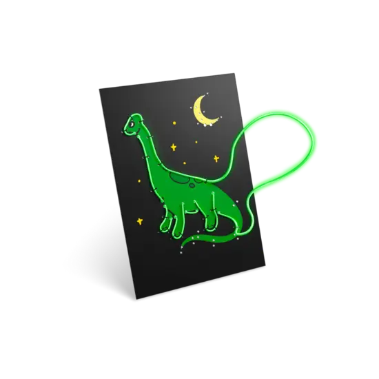 Kidywolf Kidywolf | Kidyneon Kit for Luminous Wall Decoration Dino