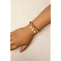Mrs Ertha Mrs Ertha | Make My Bracelet Rusted Three Hoops  3 Charms