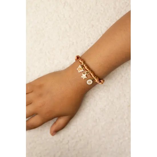 Mrs Ertha Mrs Ertha | Mein Armband „Rostig“ mit drei Reifen und drei Anhängern