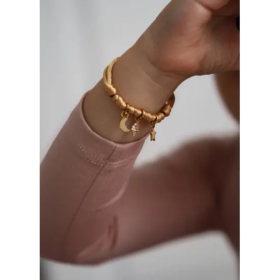 Mrs Ertha Mrs Ertha | Créer mon bracelet Soft Peach Simple anneau 1 breloque