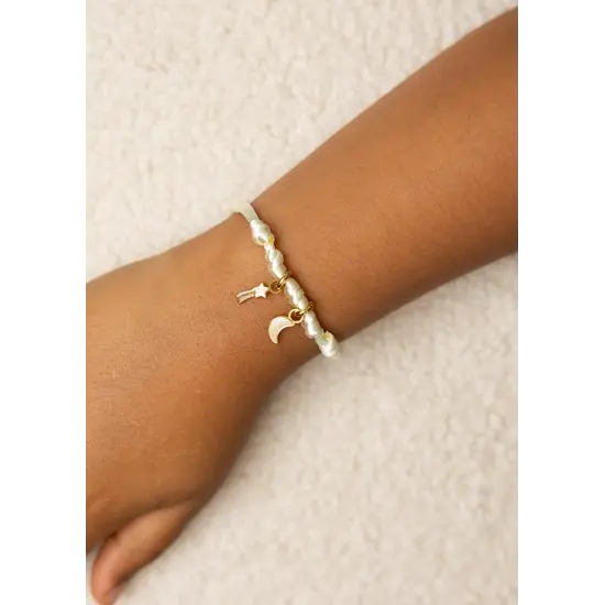 Mrs Ertha Mrs Ertha | Maak Mijn Armband Vanilla Armband Voor 2 Bedeltjes