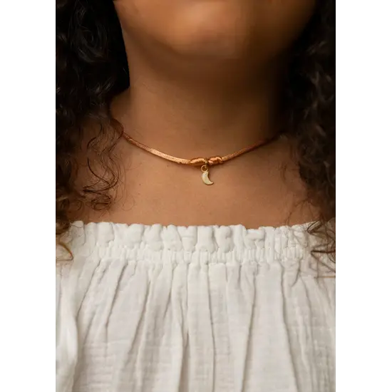 Mrs Ertha Mrs Ertha | Make My Necklace Rusted Single Hoop 1 Charm