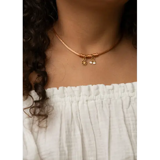 Mrs Ertha Mrs Ertha | Maak Mijn Ketting Rusted Ketting Voor 2 Bedeltjes