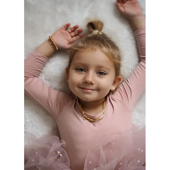 Mrs Ertha Mrs Ertha | Make My Necklace Soft Peach Two Hoops 2 Charms