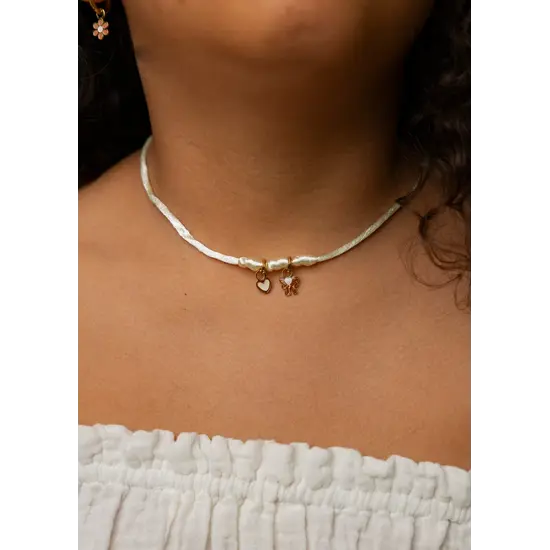 Mrs Ertha Mrs Ertha | Créez mon collier Vanilla Deux anneaux 2 breloques