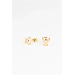 Mrs Ertha | Studs Earrings Cup of Love