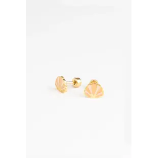 Mrs Ertha | Studs Earrings Golden Shell