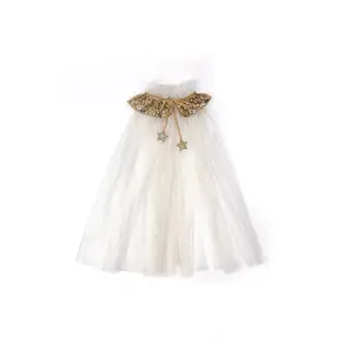 Mrs Ertha | The Golden Queen Queen Disguise Goldfarbenes Cape mit Fleckenmuster 3–6 Jahre