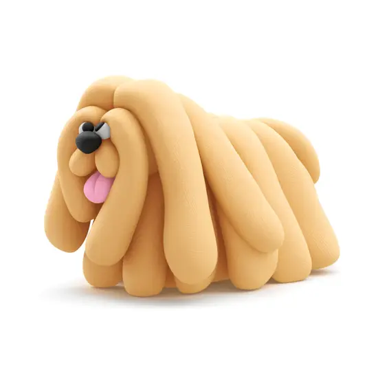 Hey Clay Hey Clay | Modelling clay Dog Buddies - Komondor Moody