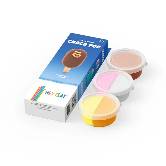 Hey Clay Hey Clay | Boetseerklei  Lekker Ijsje - Choco Pop