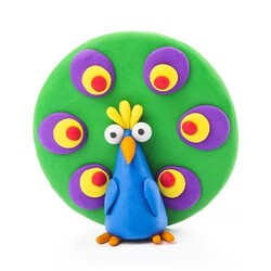 Hey Clay modeling clay bird: peacock