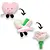 Les Déglingos | Flipetz - Pink and white Heart/Flower plush toy