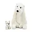 Les Déglingos | Les Ptipotos - Grobidou white polar bear soft toy mother and her baby