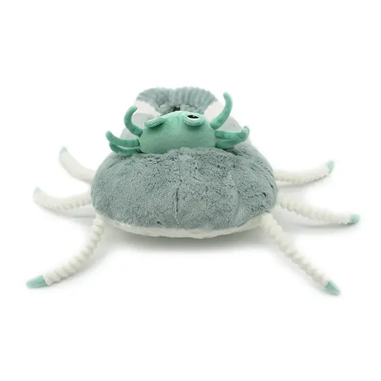 Les Déglingos | Les Ptipotos - Plush Cassecou the crab mom and her baby mint