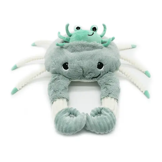 Les Déglingos | Les Ptipotos - Pluche Knuffel Cassecou De Krab Moeder En Haar Baby Mint