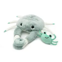 Les Déglingos | Les Ptipotos - Pluche Knuffel Cassecou De Krab Moeder En Haar Baby Mint