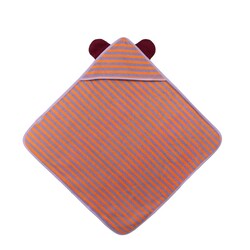 Quut | Katoenen Badcape (75 x 75 cm) Bear Lavender