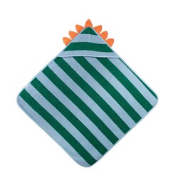 Quut | Serviette à capuche en coton (75 x 75cm) Dino Lagoon
