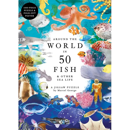 New Mags New Mags | Puzzle „Rund um die Welt in 50 Fischen“ 1000 Teile