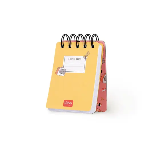 Legami Legami | Carnet ligné avec couverture rigide illustrée - Sushi Cat - Bloc-notes - Reliure spirale