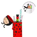 Legami Legami | Ladybug "Get Lucky" 2-in-1 Silicone Pencil Case Kawaii