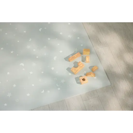 Nido Nido Nido Nido | Puzzlematte Stylisch Stern und Mond Grau 6er-Pack