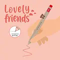 Legami Legami | Gel Pen with "Dream Big" Teddy Bear Animal Decoration - Lovely Friends