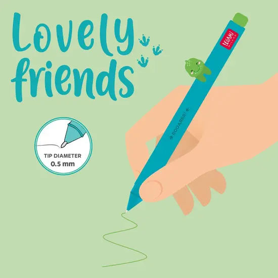 Legami Legami | Gelpen Met  "Rooarrr" Dino Animal Decoration - Lovely Friends