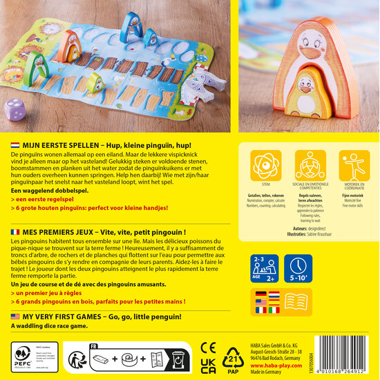 Haba Haba | Game My first games - Hup, little penguin, hup!