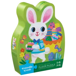 Crocodile Creek | Puzzles en forme de boîte Lapin de Pâques 24 pièces