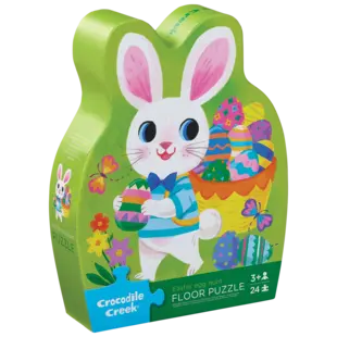Crocodile Creek | Puzzles en forme de boîte Lapin de Pâques 24 pièces