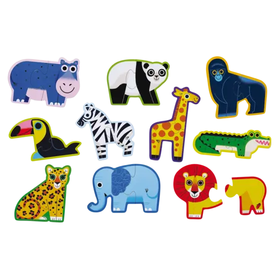 Crocodile Creek Crocodile Creek | Let's Begin Puzzel 2 Stuks Jungle