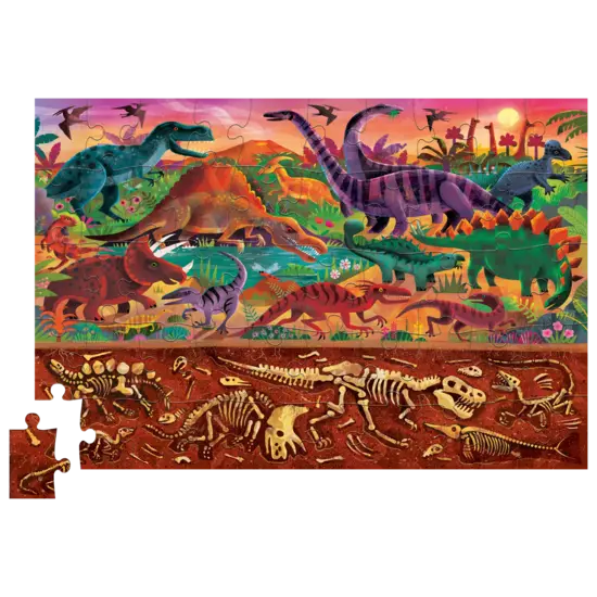 Crocodile Creek Crocodile Creek | Holografisches Folienpuzzle Dinosaurier 50 Teile