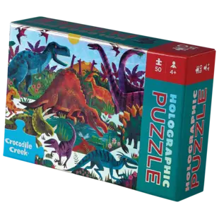 Crocodile Creek | Holographic Foil Puzzel Dinosaurussen 50 Stuks