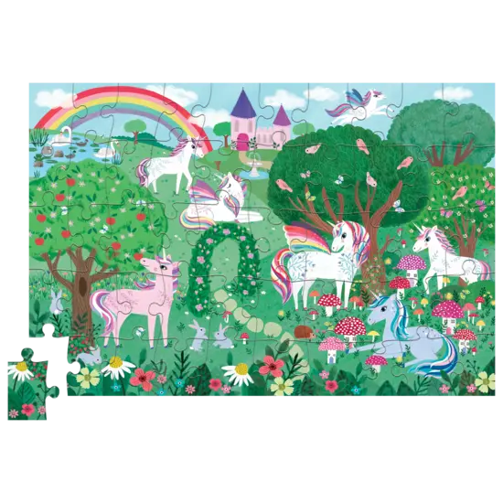 Crocodile Creek Crocodile Creek | Holographic Foil Puzzles Sparkling Unicorn 50 Pieces