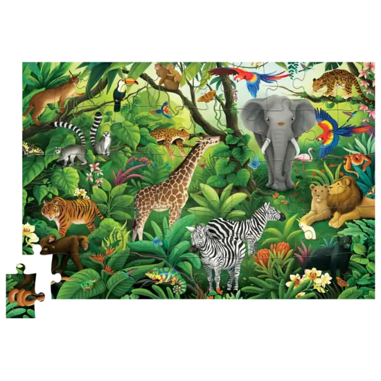 Crocodile Creek Crocodile Creek | Puzzles holographiques Jungle Paradise 50 pièces
