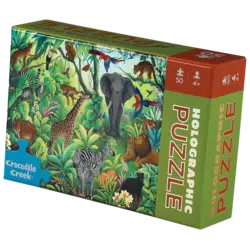 Crocodile Creek | Puzzles holographiques Jungle Paradise 50 pièces