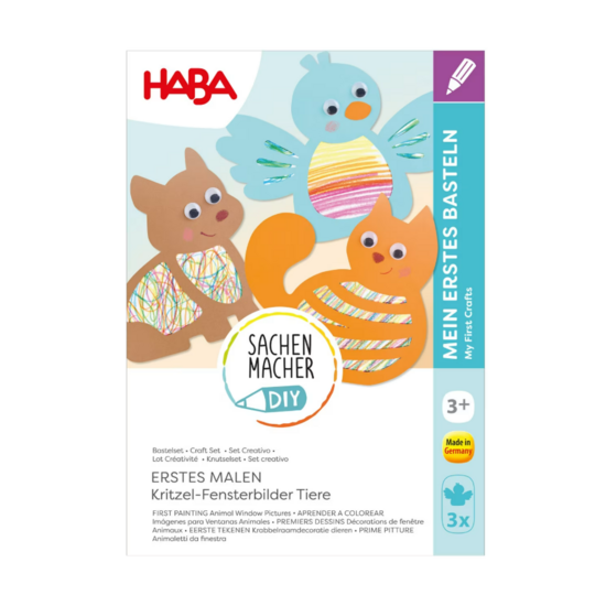 Haba Haba | Craft Set First Drawing Scribble Window Decoration Animals