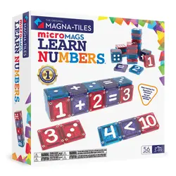 Magna-Tiles | Micromags  Learn  Numbers Ensemble de 56 pièces