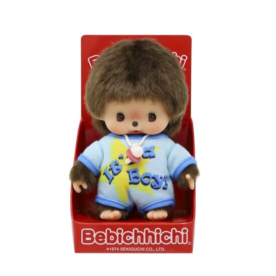 Monchhichi Monchhichi | Combinaison Bebichhichi « C'est un garçon » 16 cm