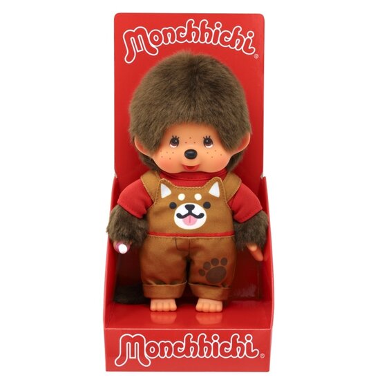 Monchhichi Monchhichi | Jungen-Latzhose mit Hundemotiv, 20 cm